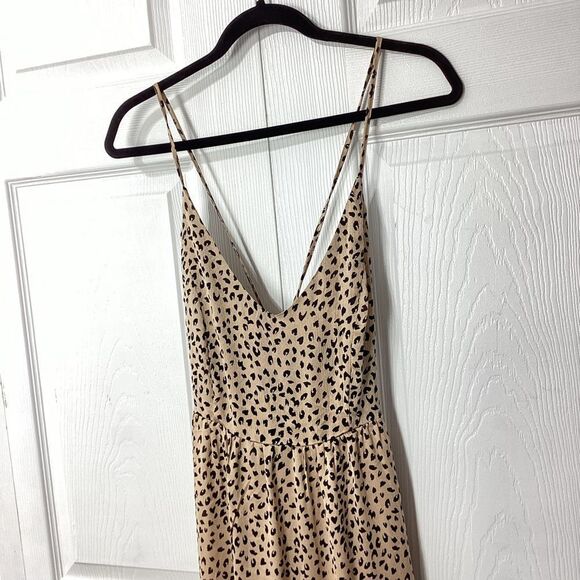 Cupshe Summer Dress Strappy Back Flowy Animal Print Maxi Lined NWT M - Picture 4 of 13